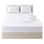 protetor de colchão king impermeável adomes 193x203x40cm branco (mp)
