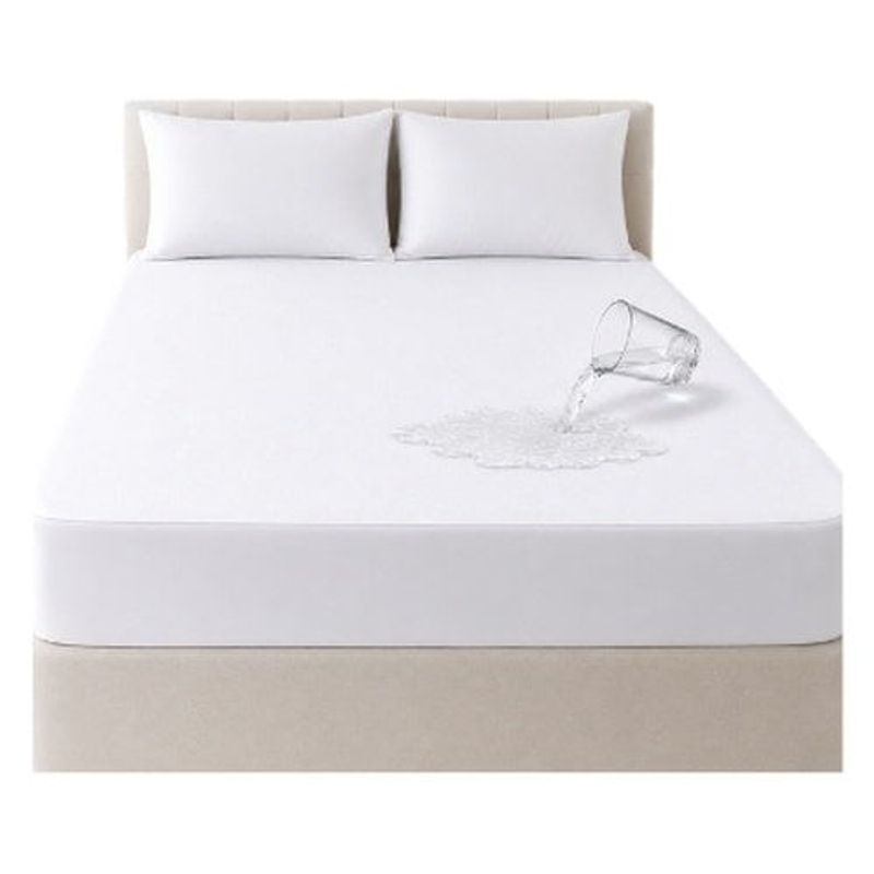 protetor de colchão king niazitex 193x203x40cm branco (mp)