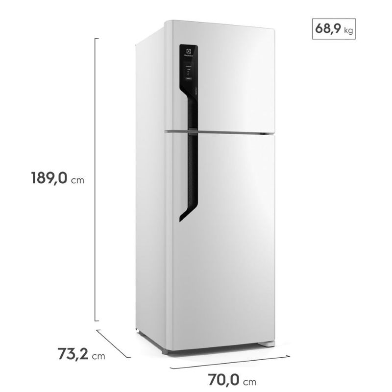 geladeira electrolux frost free 480 litros branco tf71