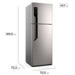 geladeira electrolux frost free 480 litros inox 127v tf71s