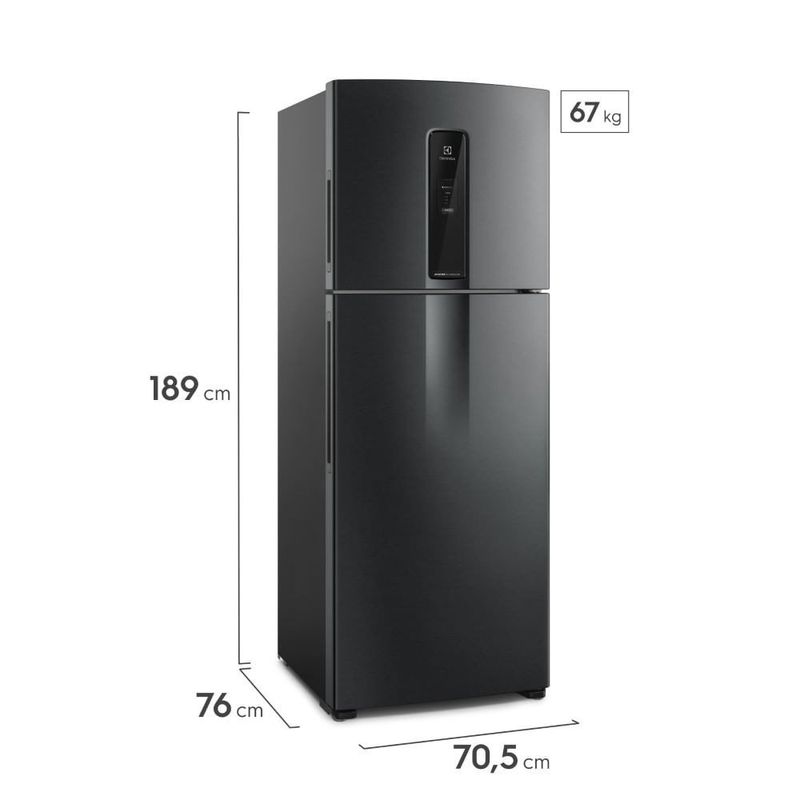 geladeira electrolux frost free inverter 480l efficient autosense smartbivolt duplex it70b inox
