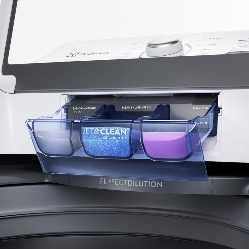 máquina de lavar 17kg electrolux essential care jet&clean e ultra filter 127v led17