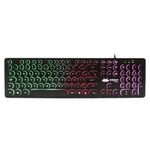 teclado gamer membrana knup led colorido abnt2 preto kp 2059 (mp)