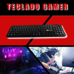 teclado gamer membrana knup led colorido abnt2 preto kp 2059 (mp)