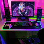 teclado gamer membrana knup led colorido abnt2 preto kp 2059 (mp)