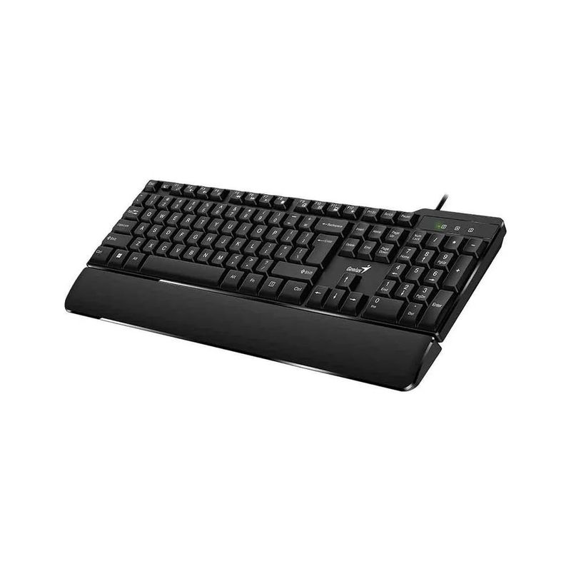 teclado usb genius kb 100xp com apoio de pulso abnt2 31310050411 (mp)