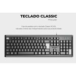 teclado usb pcyes classic preto e cinza ptocl2ab (mp)