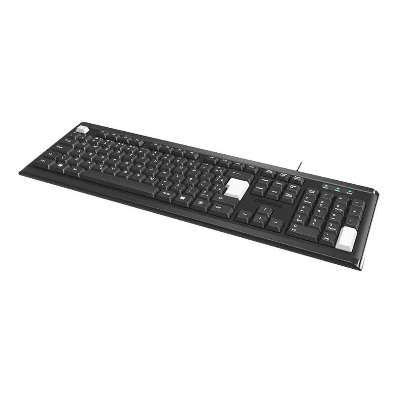 teclado usb pcyes classic preto e cinza ptocl2ab (mp)