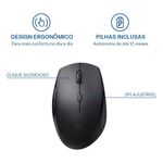 mouse sem fio multilaser mo381 clique silencioso 1600dpi preto (mp)