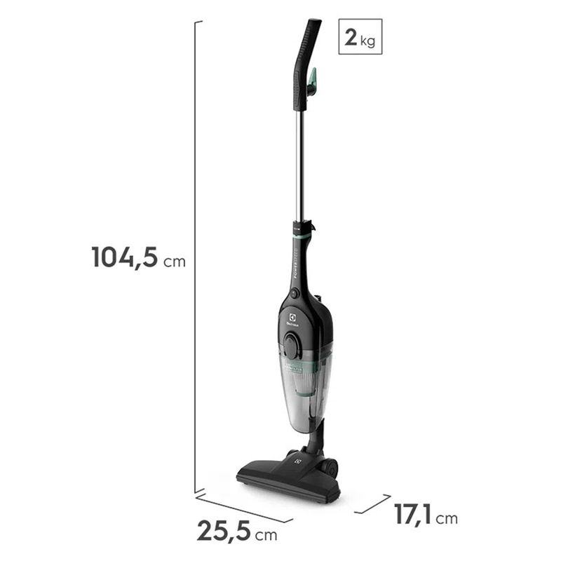 aspirador de pó vertical electrolux 1000w 02 em 01 preto stk12