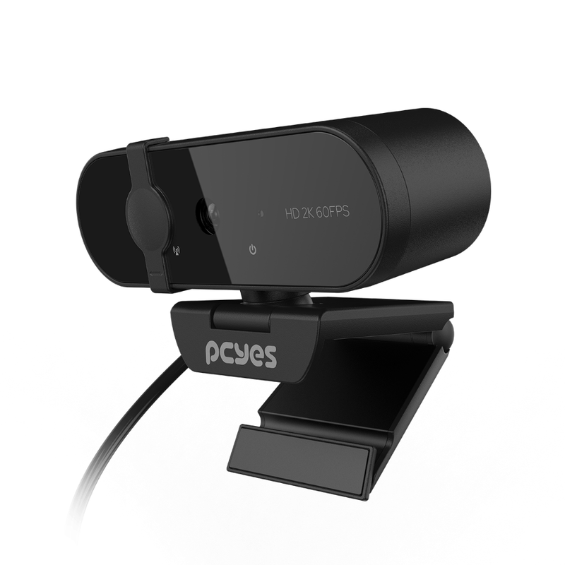 webcam pcyes raza 2k 1440p com microfone e tampa de privacidade rz2k01 (mp)
