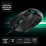 mouse gamer acer predator cestus 327 pmw300 6 botões 8000dpi com led gp 035 preto (mp)
