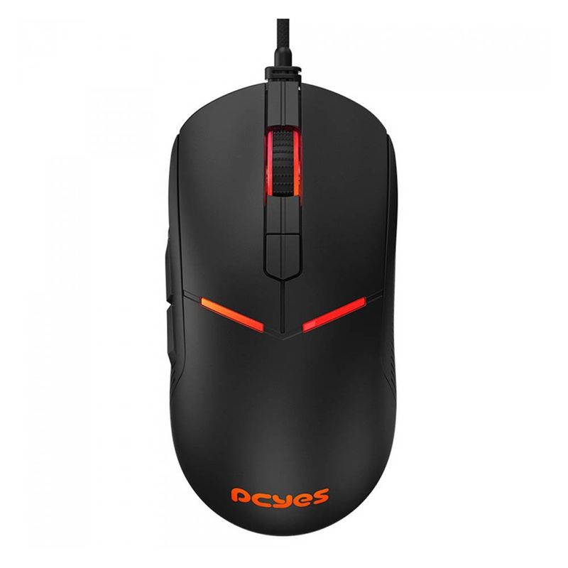 mouse gamer pcyes argus 8 botões 12400dpi rgb pmgabv (mp)