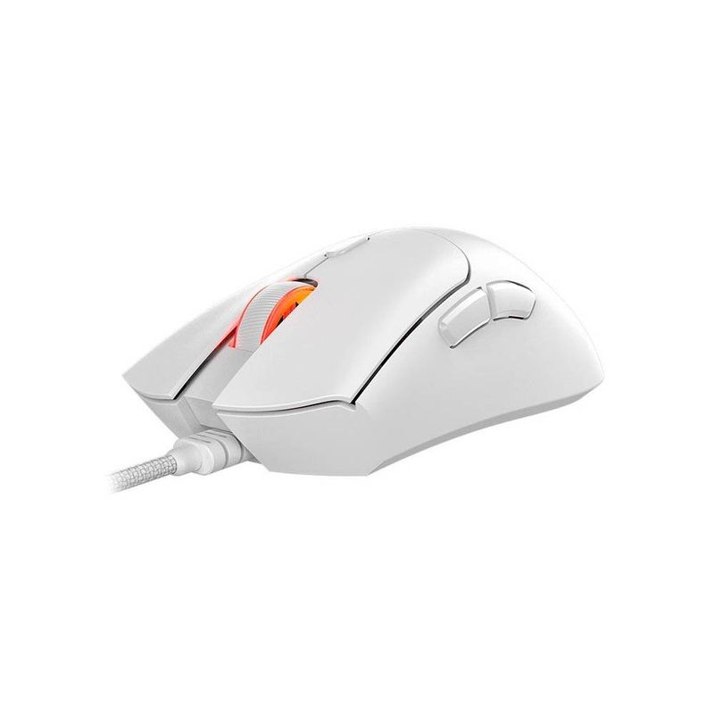 mouse gamer pcyes hydrus white ghost 6 botões 12400dpi rgb pmghwg branco (mp)