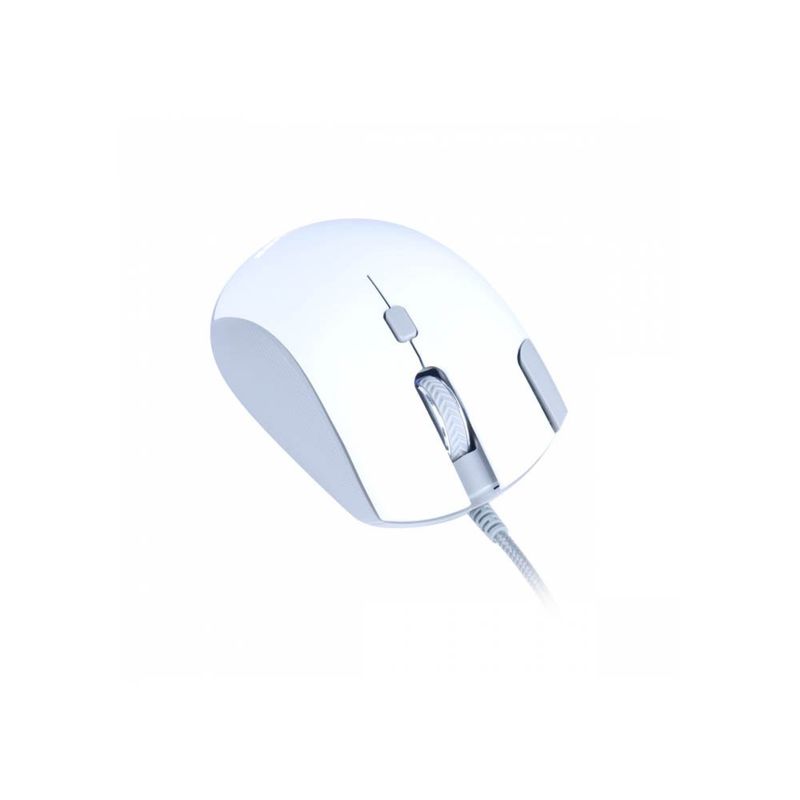 mouse gamer pcyes zyron 7 botões 12800dpi rgb pmgzrgbw branco (mp)