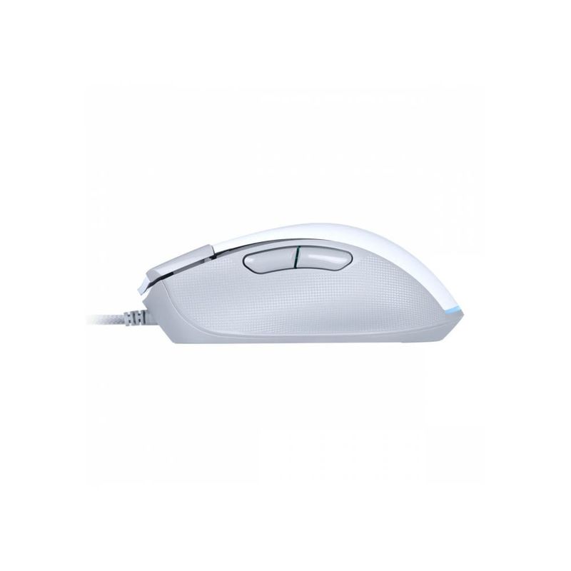 mouse gamer pcyes zyron 7 botões 12800dpi rgb pmgzrgbw branco (mp)
