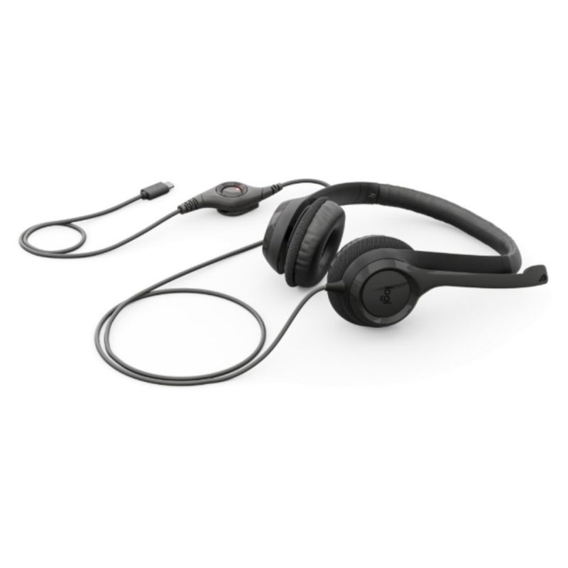 headset logitech stereo usb-c h390 981-001575 (mp)