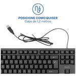 kit teclado e mouse com fio multi cf600 usb preto tc609 (mp)