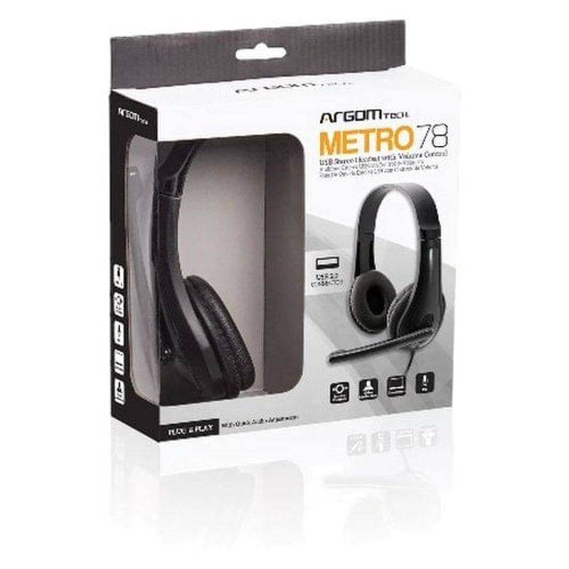 headset argom pro usb preto arg-hs-0078 (mp)