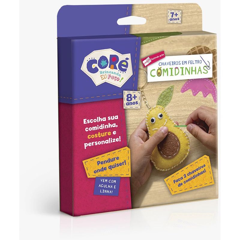 kit chaveiros em feltro comidinhas toyster 3393