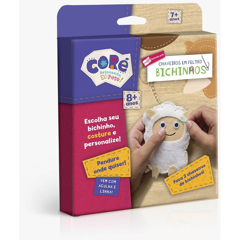 kit chaveiros em feltro bichinhos toyster 3394