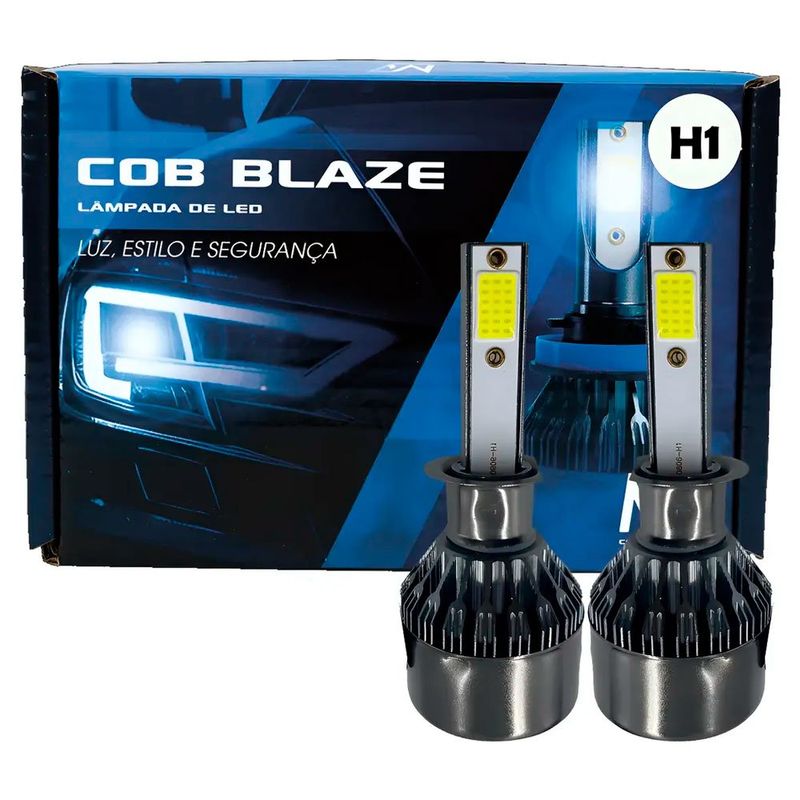 kit lâmpadas led jr8 cob blaze h1 6000k lcbm7h1w (mp)