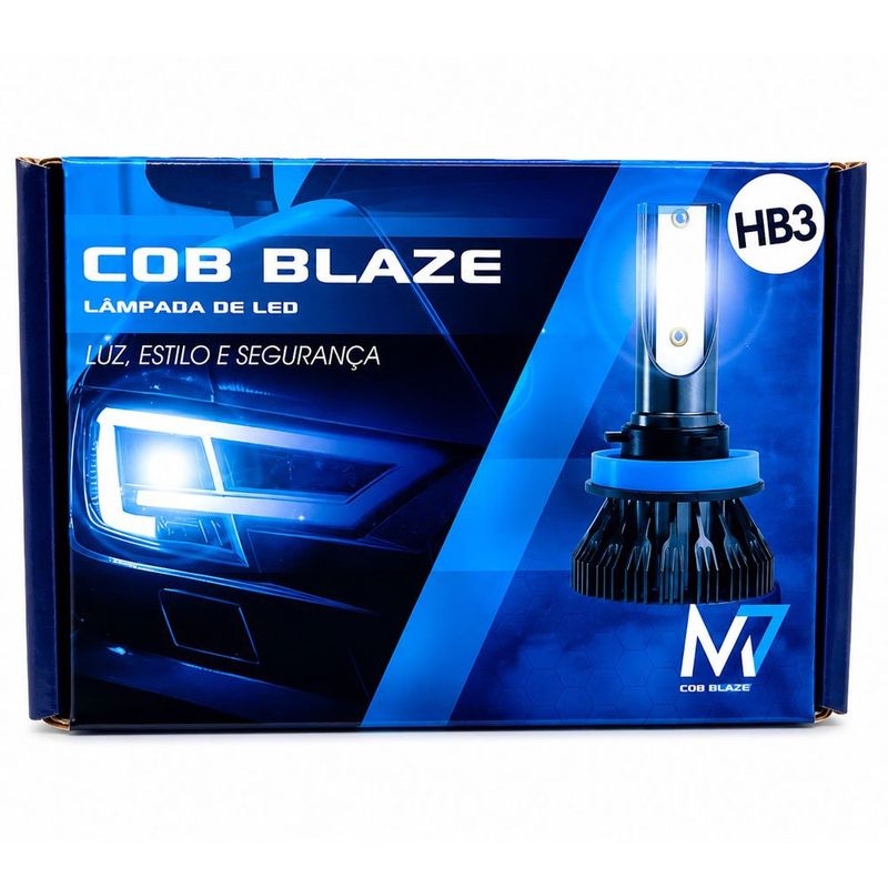 kit lâmpadas led jr8 cob blaze hb3 6000k lcbm7hb3w (mp)