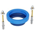 anel de vedação para vaso sanitário blukit com guia e kit fixador bucha n.10 (mp)