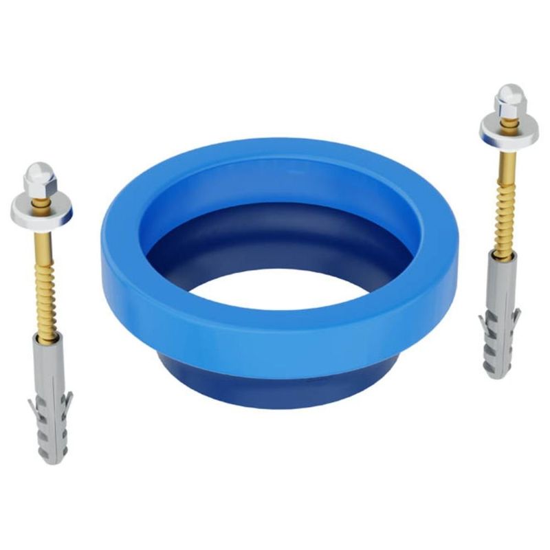 anel de vedação para vaso sanitário blukit com guia e kit fixador bucha n.10 (mp)