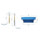 anel de vedação para vaso sanitário blukit com guia e kit fixador bucha n.10 (mp)