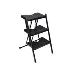 escada de alcance anodilar 3 degraus 72cm 120kg 1273-5 preto (mp)