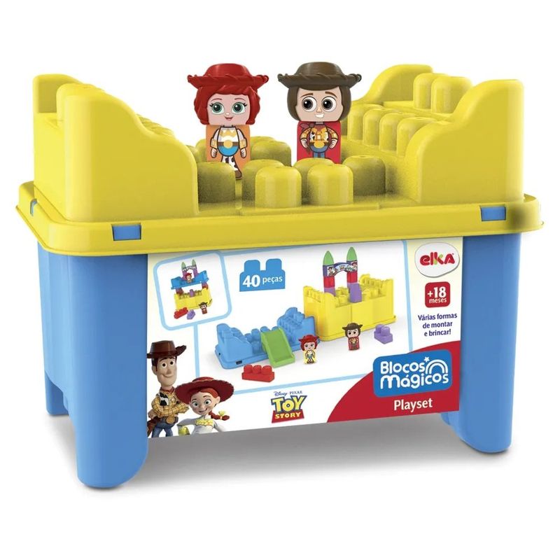 blocos elka playset mágicos 40 peças toy story 1305