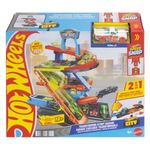 pista mattel hot wheels city garagem acrobática jhl94