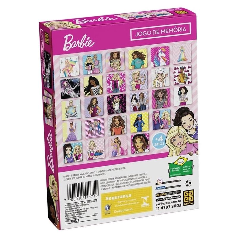 jogo da memória grow barbie 4171