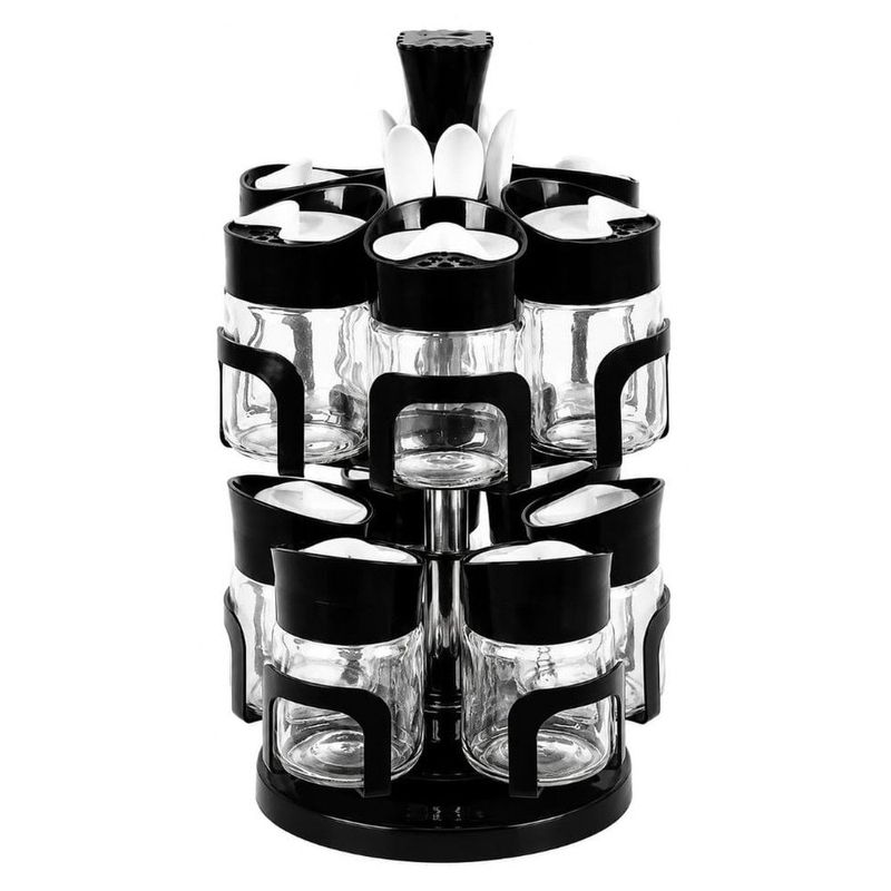 porta condimentos hauskraft com suporte 12 peças 150ml pcn005 (mp)
