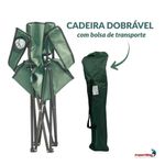 cadeira para camping importway dobrável 50x50x80cm verde (mp)