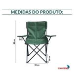 cadeira para camping importway dobrável 50x50x80cm verde (mp)