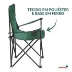 cadeira para camping importway dobrável 50x50x80cm verde (mp)