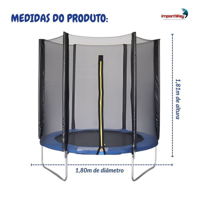cama elástica importway 180x181cm iwce006 (mp)