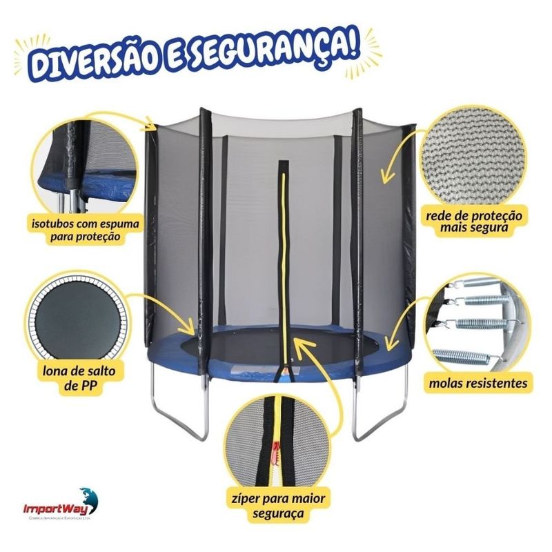 cama elástica importway 180x181cm iwce006 (mp)