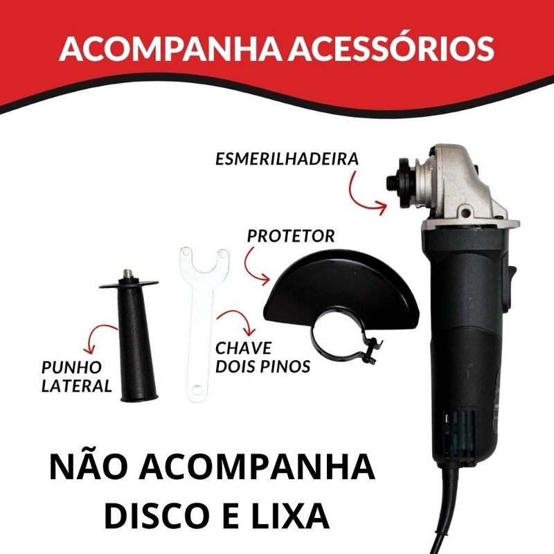 esmerilhadeira angular importway 127v iwea110 (mp)