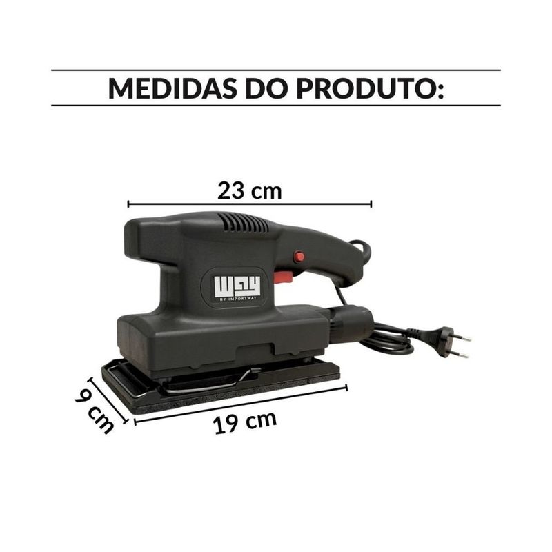 lixadeira orbital importway 250w 127v iwlx110 (mp)