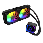 water cooler pcyes tundra black vulcan argb 240mm intel e amd (mp)