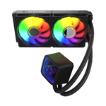 water cooler pcyes tundra black vulcan argb 240mm intel e amd (mp)