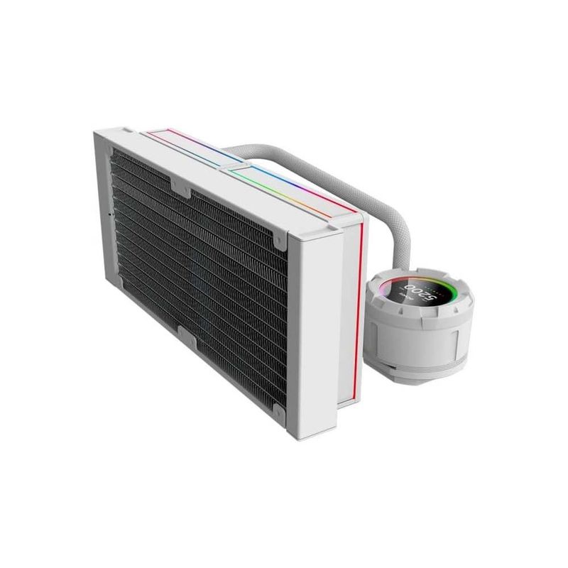 water cooler pcyes vision white ghost argb lcd 2.1" 240mm branco (mp)