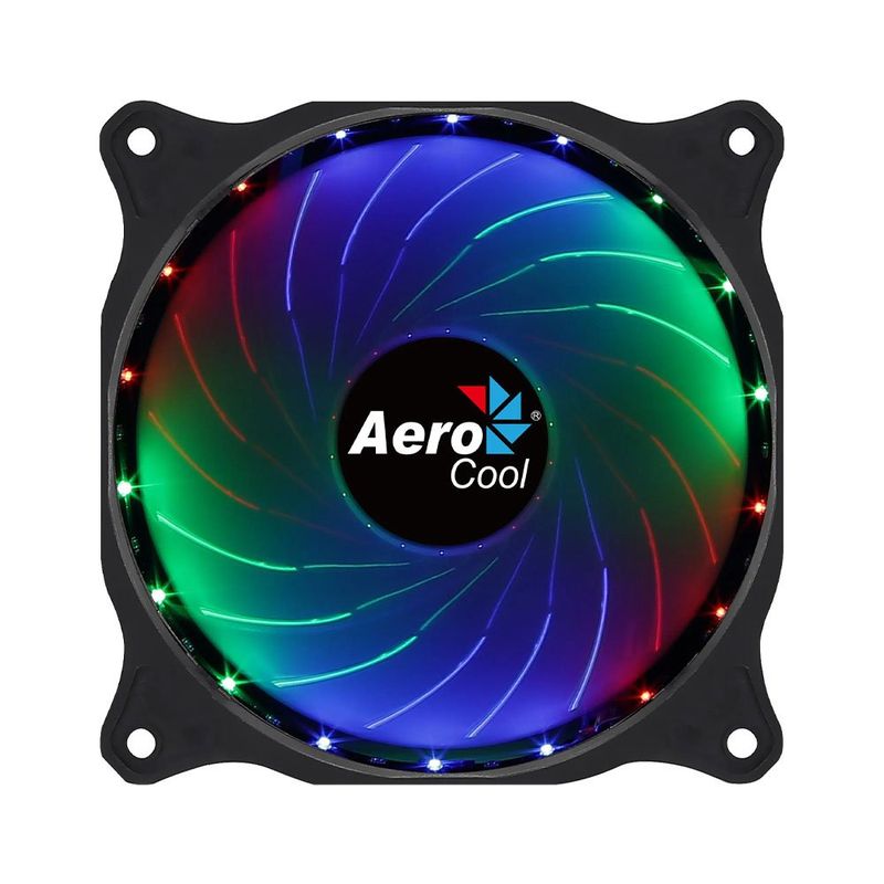 cooler fan para gabinete aerocool cosmo 12 frgb 120mm (mp)