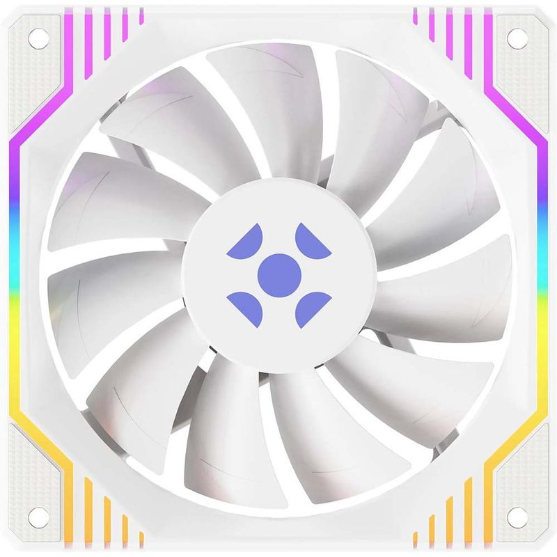 cooler fan para gabinete fortrek frosty rainbow 120mm branco (mp)