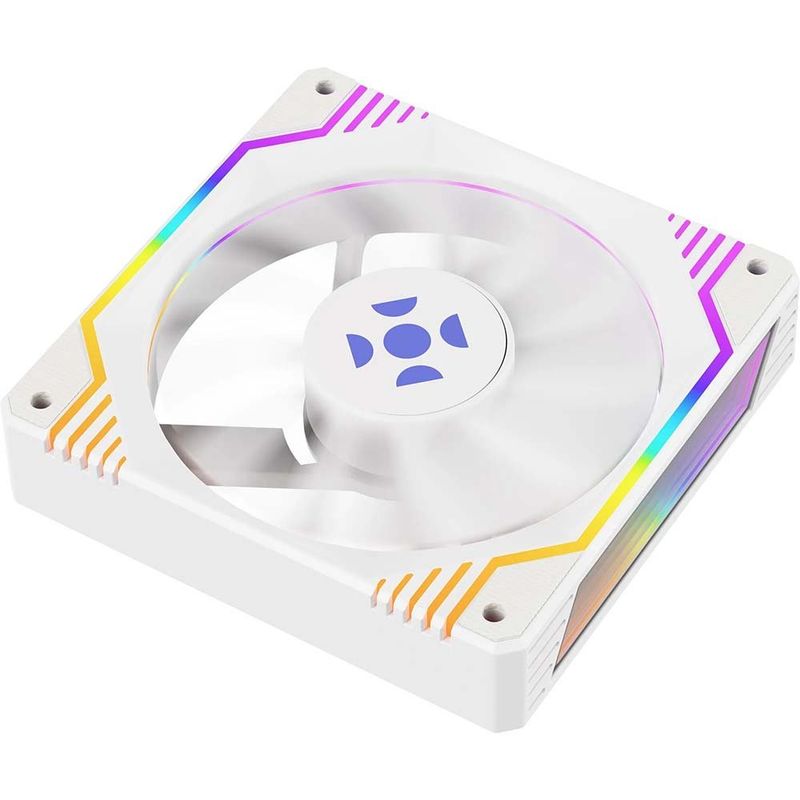cooler fan para gabinete fortrek frosty rainbow 120mm branco (mp)