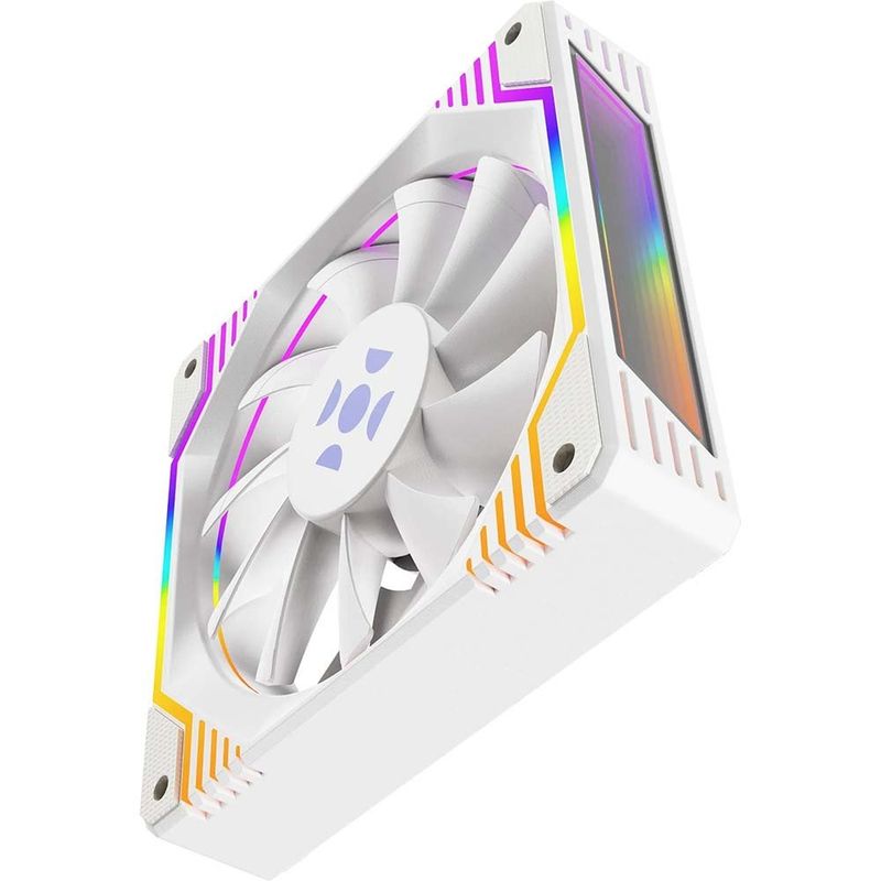 cooler fan para gabinete fortrek frosty rainbow 120mm branco (mp)