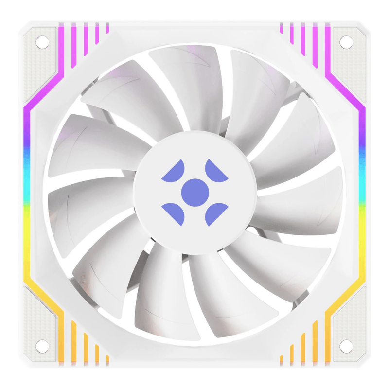 kit 3 cooler fan fortrek frosty argb 120mm com controlador branco (mp)